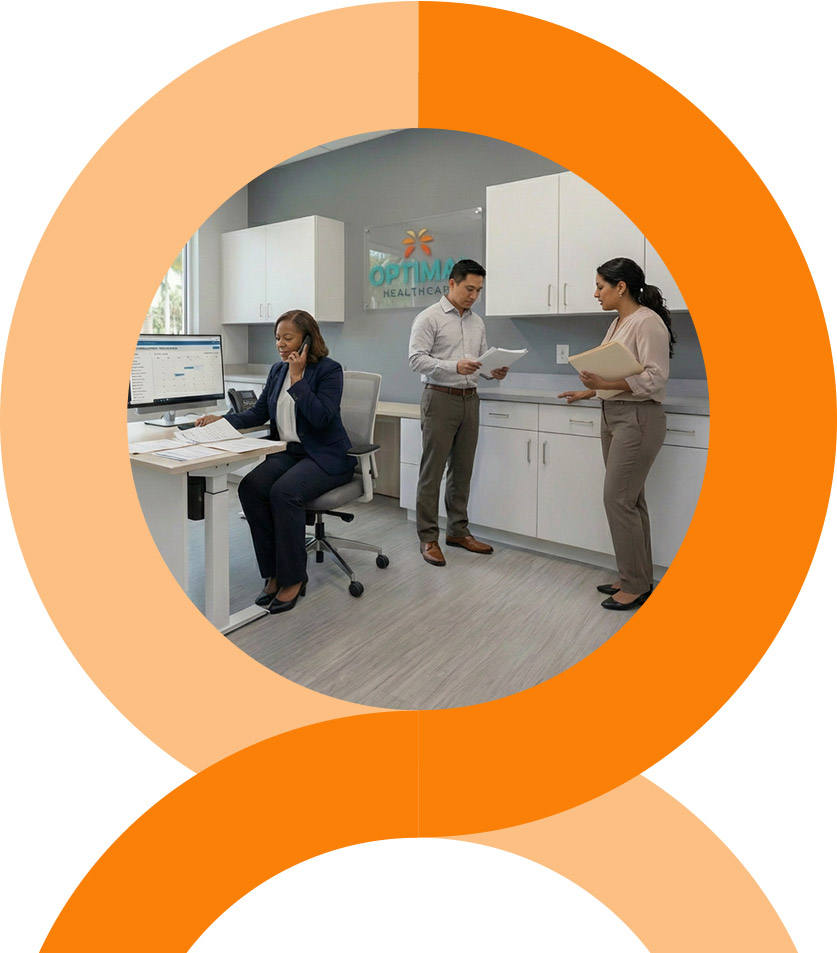 A man and woman stand closely together, smiling at the camera. The woman wears a pink floral dress, and the man wears a pink striped shirt and glasses. They are outdoors with greenery in the background.